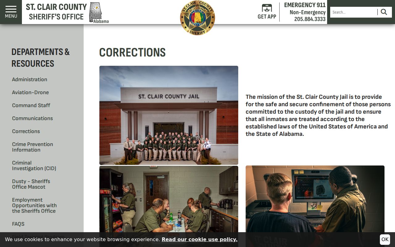 St. Clair County arrest lookup and county jail corrections information