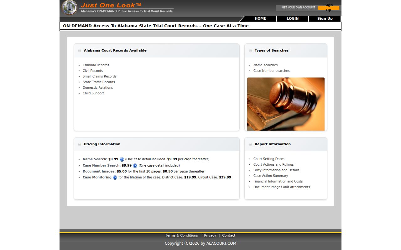 St. Clair County criminal court case search through Just One Look