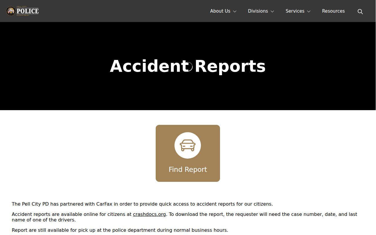 Pell City criminal records crash report lookup
