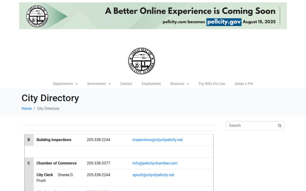 Pell City criminal records department directory