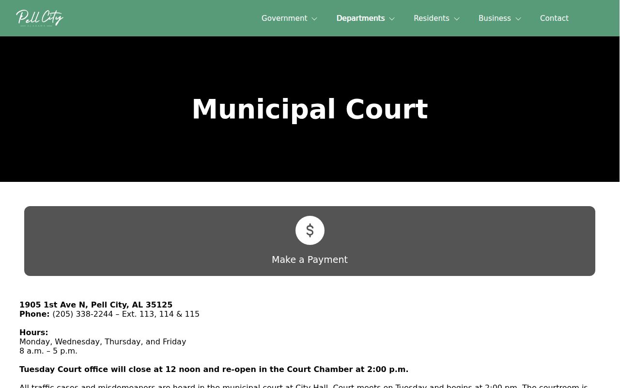 Pell City criminal records municipal court source