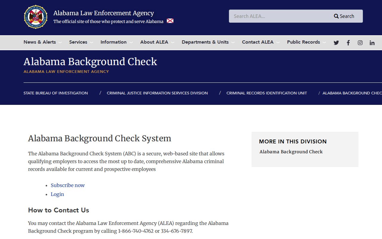 St. Clair County criminal history Alabama Background Check System